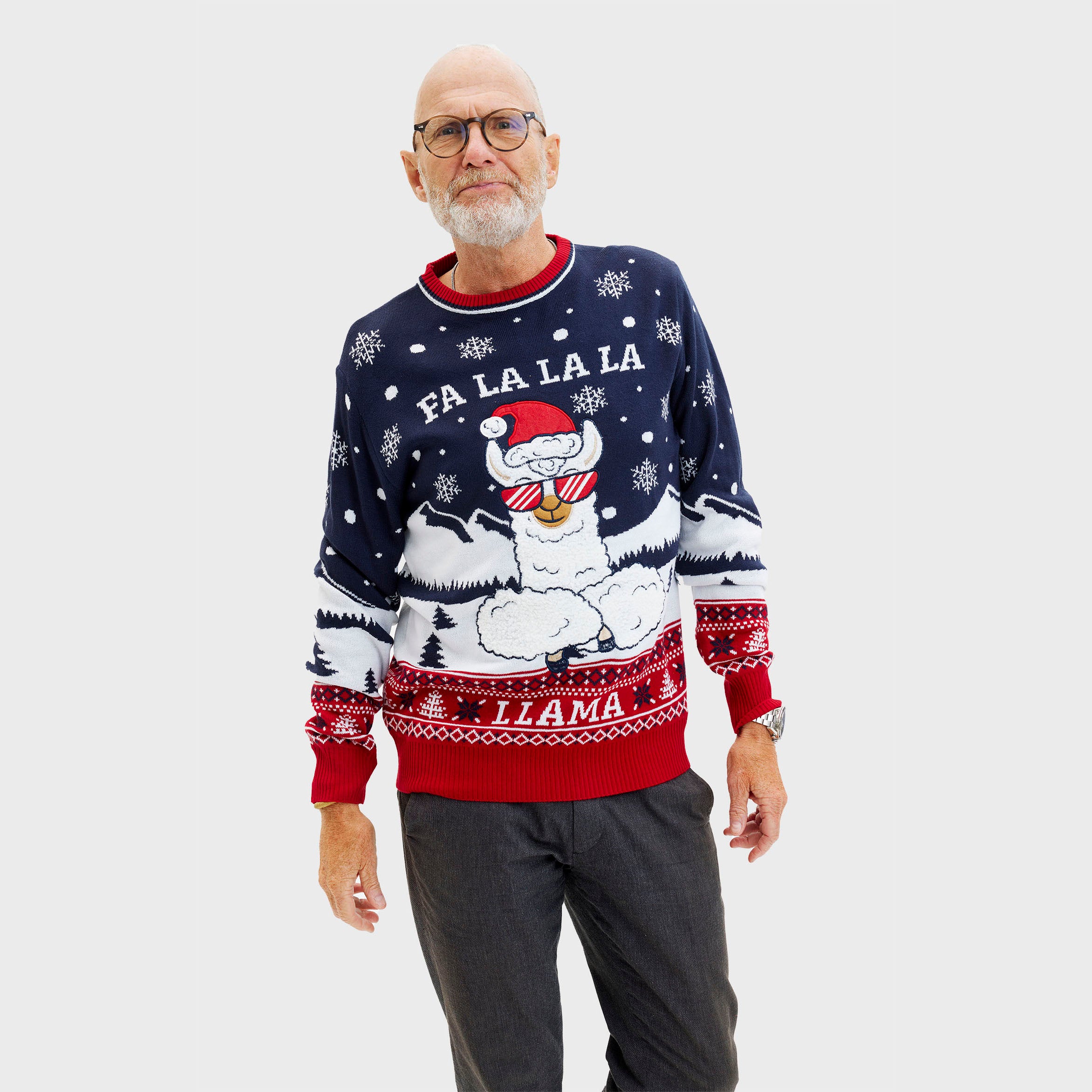 Fa la la la llama Sweater - Herre